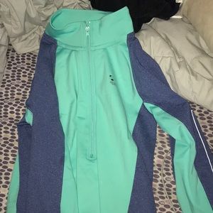 Lime green Pink workout zipup